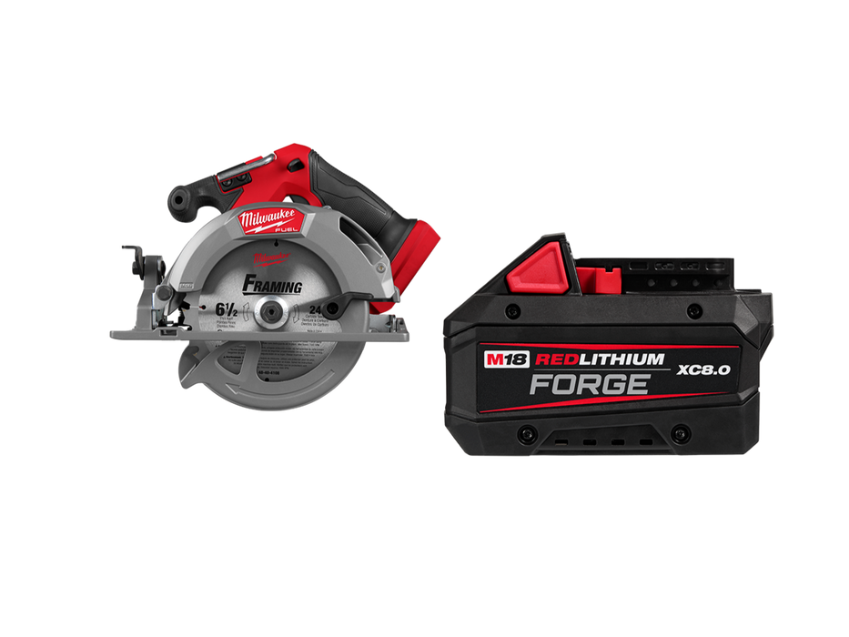 Milwaukee 2833-20x8 M18 FUEL 18V 6-1/2" Circular Saw w/ 8AH Battery