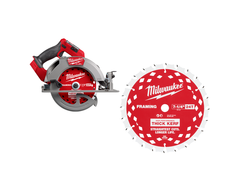 Milwaukee 2834-20TK M18 FUEL 18V 7-1/4" Circular Saw w/ Thick Kerf blade