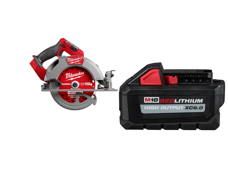 Milwaukee 2834-20x6Ah M18 FUEL 7-1/4" Circular Saw w/ Extra 6Ah Battery