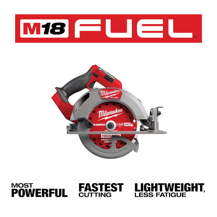Milwaukee 2834-20x6Ah M18 FUEL 7-1/4" Circular Saw w/ Extra 6Ah Battery