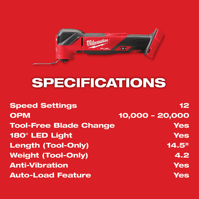 Milwaukee 2836-20x6 M18 FUEL Multi Tool w/ Extra 6Ah Battery