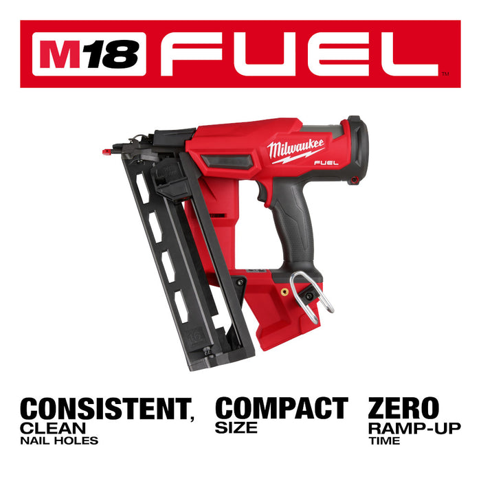 Milwaukee 2841-80 M18 18V 16 Gauge Cordless Angled Nailer - Reconditioned