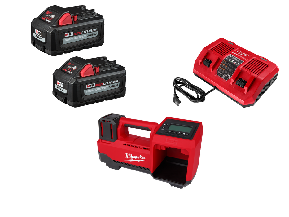 thumbnail image 2 of Milwaukee M18 18V Cordless Tire Inflator 2848-20 - 150 PSI, Portable, Red 2 of 5