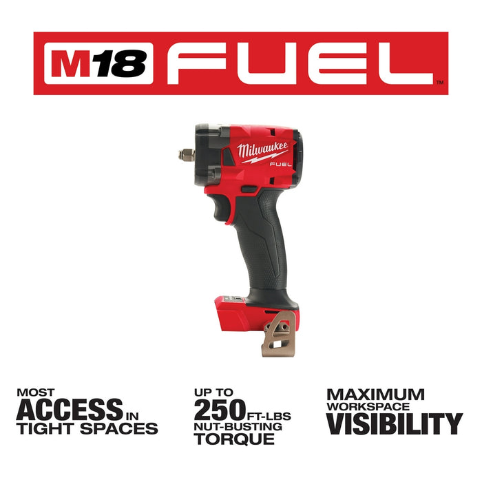 Milwaukee 2854-80 M18 FUEL 18V 3/8" Compact Impact Wrench - Recon - Bare Tool