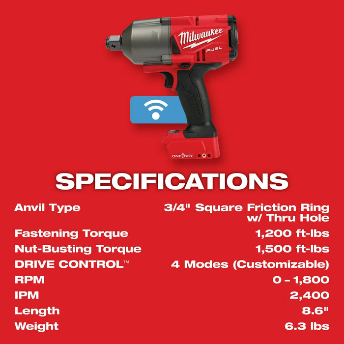 Milwaukee 2864-20 M18 FUEL 18V 3/4" Impact Wrench - Bare Tool - Recon
