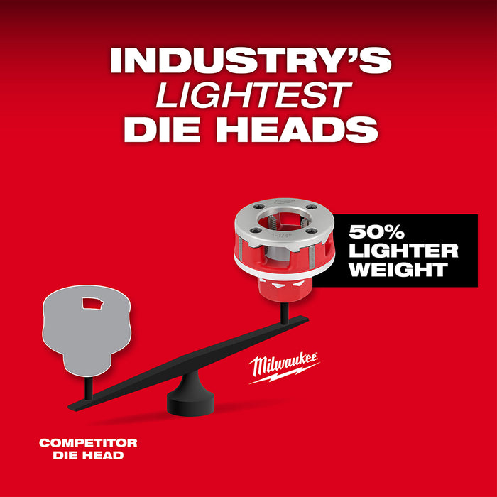 Milwaukee 2870-82 M18 FUEL 18V Compact Pipe Threader Kit w/ ONE-KEY - Recon
