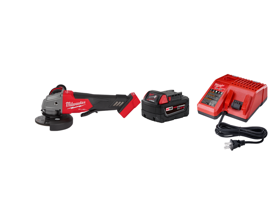 Milwaukee 2880-20x5SK M18 FUEL 4-1/2"/5" Braking Grinder Paddle Switch Bundle