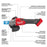 Milwaukee 2883-80 M18 FUEL 18V 4-1/2 / 5" Braking Grinder Slide Switch - Recon