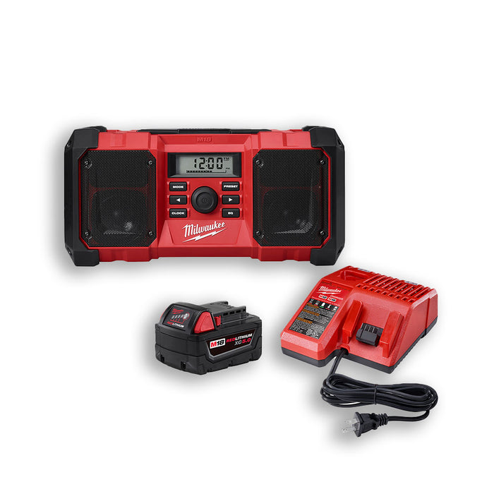 Milwaukee 2890-20SK5 M18 18V Cordless Jobsite Radio w/ Battery and Charger