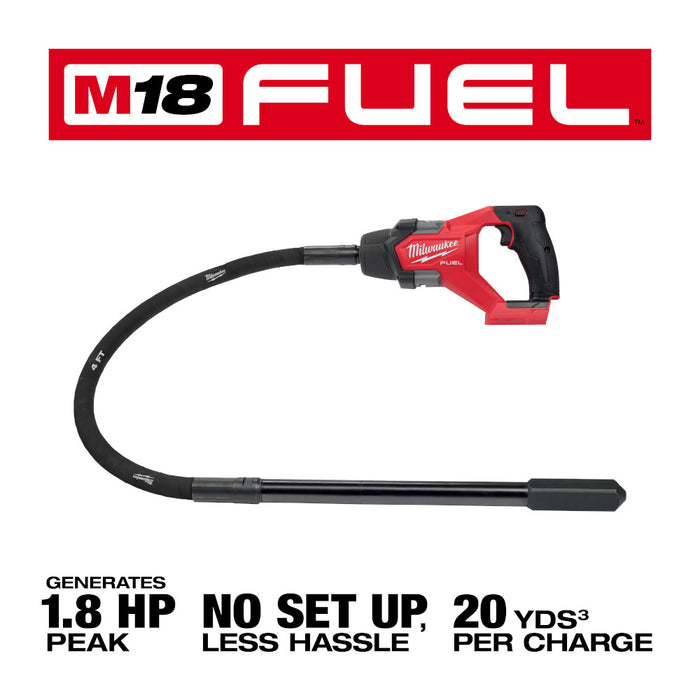 Milwaukee 2910-80 M18 FUEL 18V 4 ft. Concrete Vibrator - Reconditioned