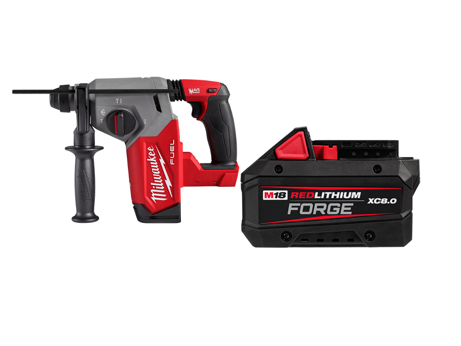 Milwaukee 2912-20B8F M18 FUEL 18V 1" SDS Plus Rotary Hammer w/ 8AH Forge Battery