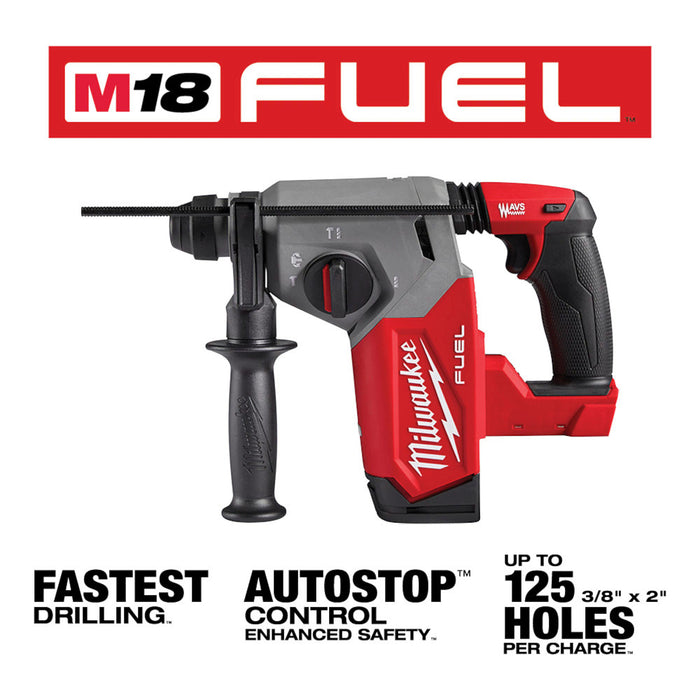 Milwaukee 2912-20B8F M18 FUEL 18V 1" SDS Plus Rotary Hammer w/ 8AH Forge Battery