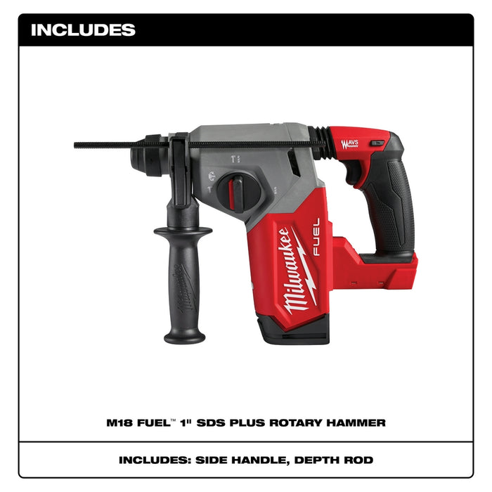 Milwaukee 2912-80 M18 FUEL 18V 1" SDS Plus Rotary Hammer - Recon
