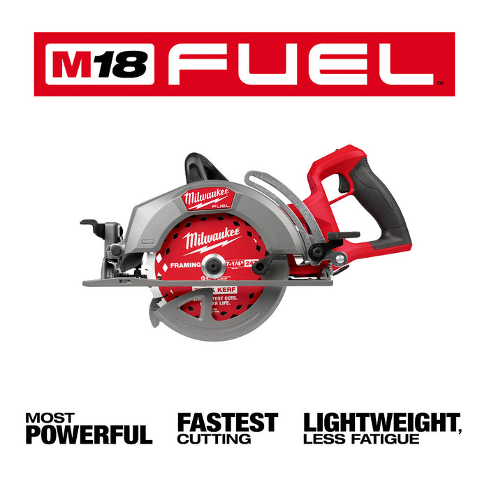 Milwaukee 2930-20 M18 FUEL 18V 7-1/4" Rear Handle Circular Saw - Bare Tool