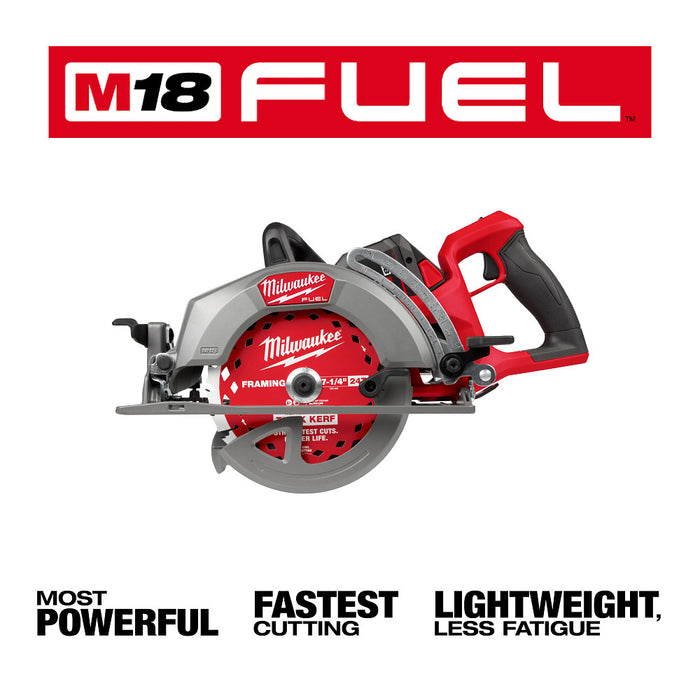 Milwaukee 2930-21HD M18 FUEL 18V 7-1/4" Rear Handle Circular Saw Kit