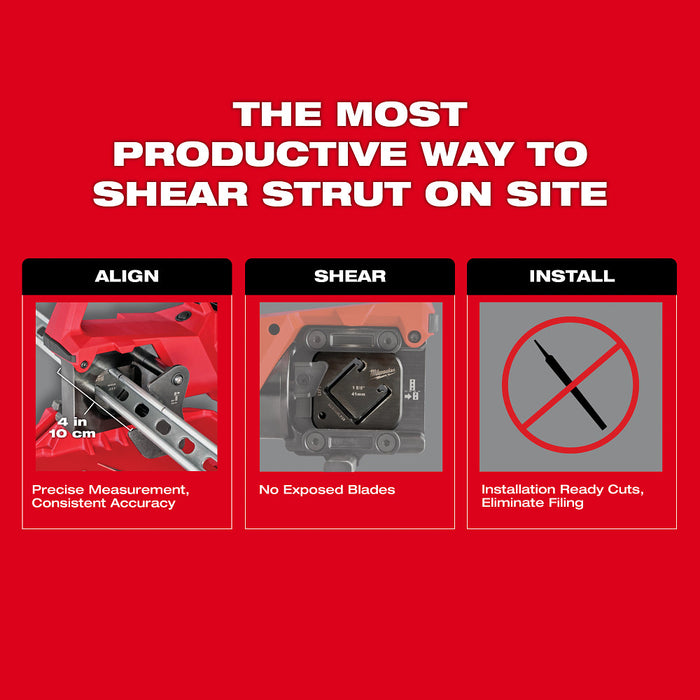 Milwaukee 2933-20 M18 18V FORCE LOGIC Single Channel Strut Shear - Bare Tool