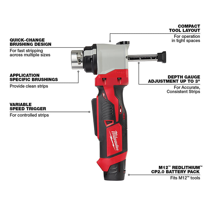Milwaukee 2935X-81 M18 18V Cable Stripper Kit for Copper Rhw/Rhh - Recon