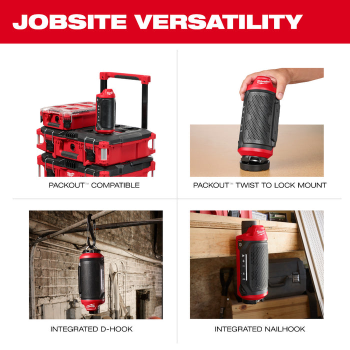Haut-parleur de chantier Bluetooth M12 avec compatibilité Haut-parleur de chantier Bluetooth M12 avec compatibilité