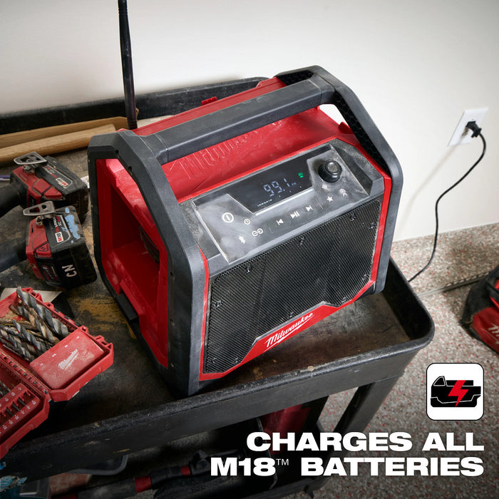 Milwaukee 2956-20 M18 18V Bluetooth Jobsite Radio/Charger - Bare Tool