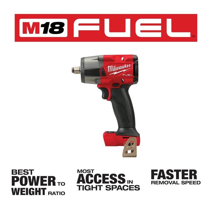 Milwaukee 2962-20BT6 M18 Mid Torque Impact w/ HIGH OUTPUT XC6.0 Battery - 2 PK