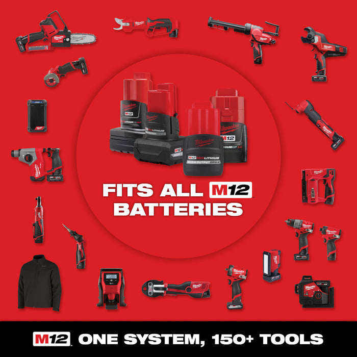 Milwaukee 3049-22 M12 FUEL 3/8" Sub Compact Impact Wrench Friction Ring Kit