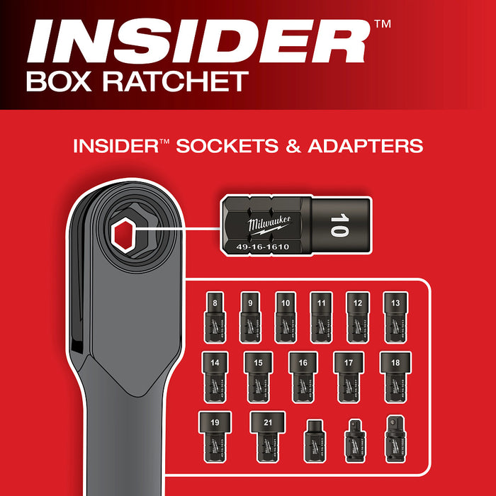 Milwaukee 3050-20X5 M12 FUEL INSIDER 12V Cordless Box Ratchet w/ 5AH Battery