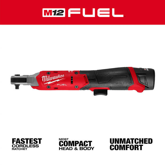 Milwaukee 3052-21 M12 FUEL 12V 1/4" Cordless Li-Ion Ratchet Kit