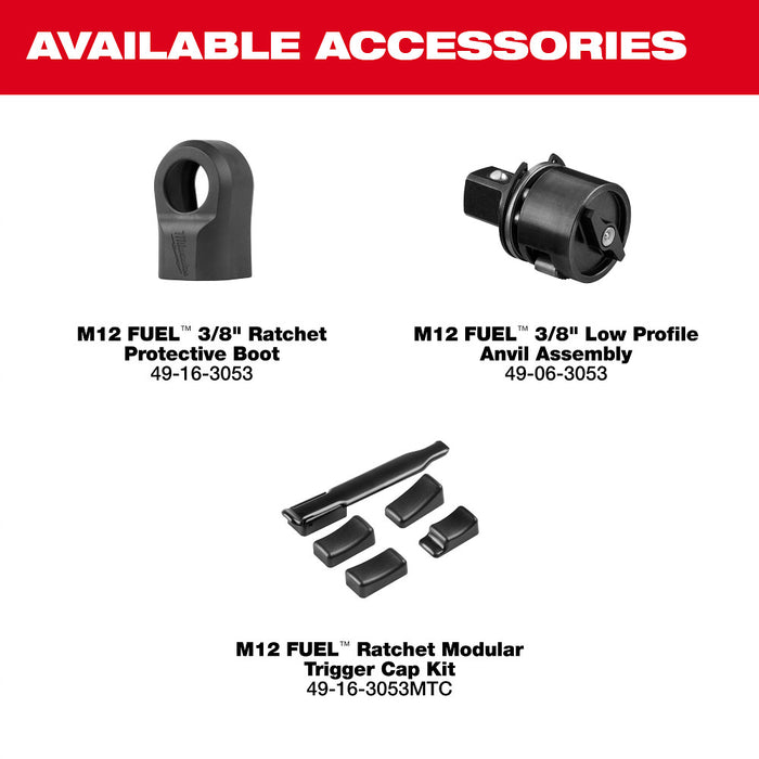 Milwaukee 3053-21 M12 FUEL 12V 3/8" Cordless Li-Ion Ratchet Kit