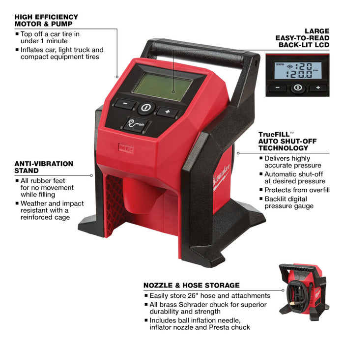 Milwaukee 3494-22CI M12 12V 2-Tool Cordless Combo Kit w/ Inflator