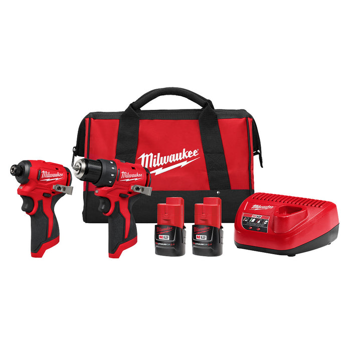 Milwaukee 3494-22CS M12 12V 2-Tool Cordless Combo Kit w/ Crown Stapler
