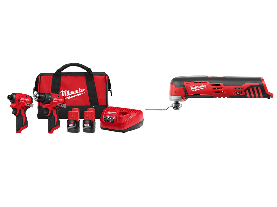 Milwaukee 3494-22MT M12 12V 2-Tool Cordless Combo Kit w/ Multi-Tool