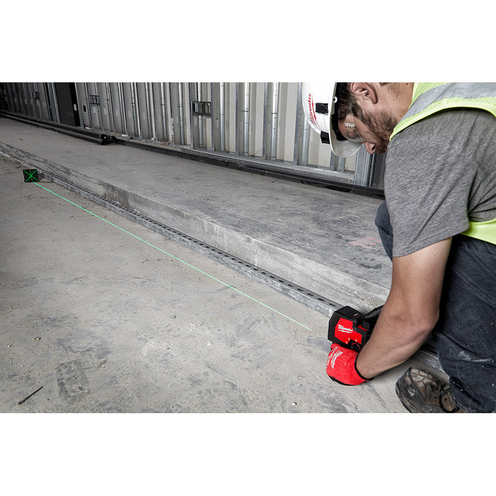 Milwaukee 3521-21TP USB Rechargeable Green Cross Line Laser w/ Tri-pod
