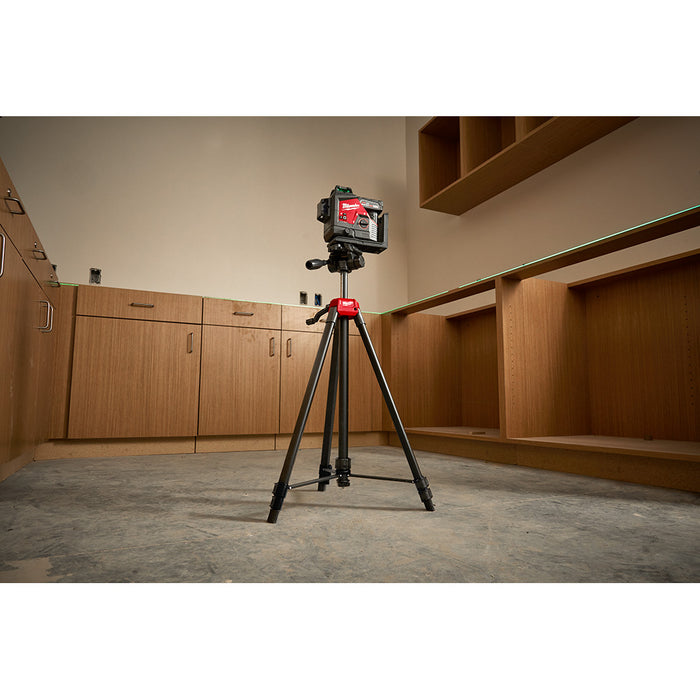 Milwaukee 3521-21TP USB Rechargeable Green Cross Line Laser w/ Tri-pod