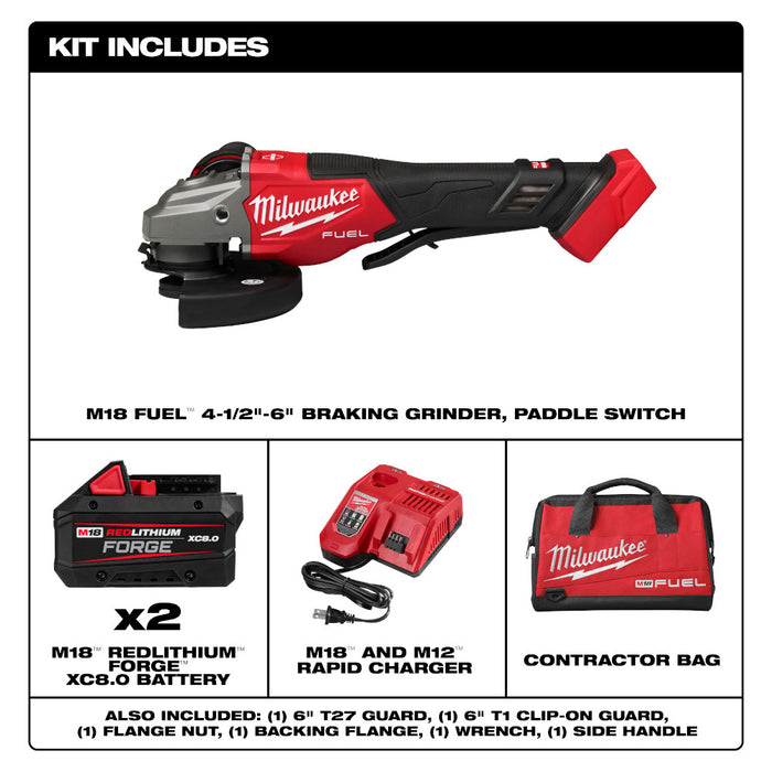 Milwaukee 3670-22 M18 FUEL 18V 4-1/2"-6" Braking Grinder Paddle Switch Kit