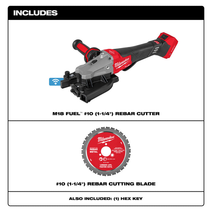 Milwaukee 3675-20 M18 FUEL 18V #10 1-1/4" Cordless Rebar Cutter - Bare Tool