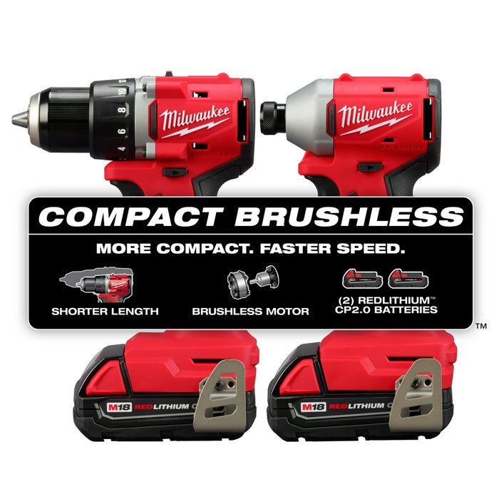 Milwaukee 3693-22CXvSZ M18 Compact Brushless 2-Tool Combo Kit w/ Sawzall