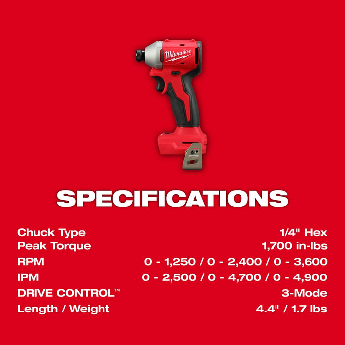 Milwaukee 3693-22CXvSZ M18 Compact Brushless 2-Tool Combo Kit w/ Sawzall