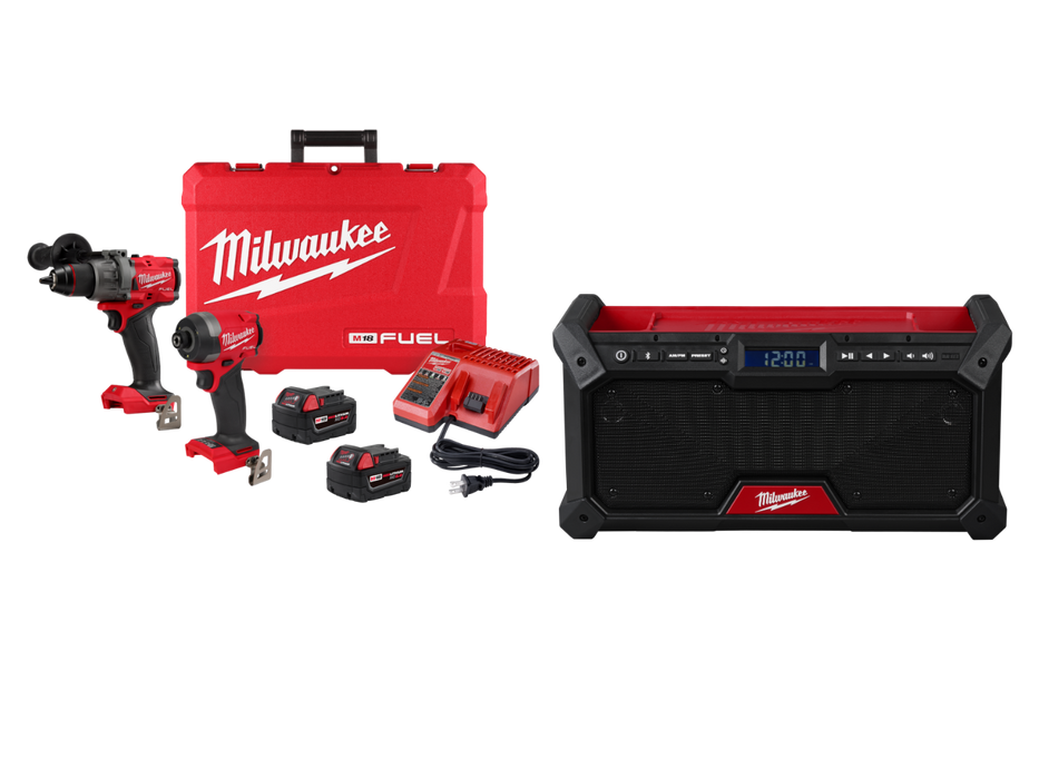 Milwaukee 3697-22Radio M18 FUEL 18V 2-Tool Combo Kit w/ M18 Radio
