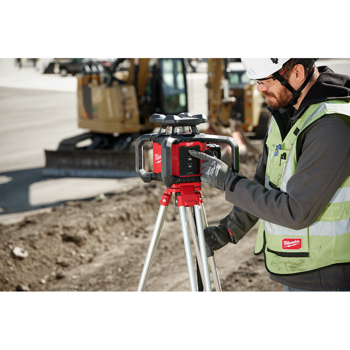 Milwaukee 3701-21 M18 18V Red Exterior Rotary Laser Level Kit w/ Receiver
