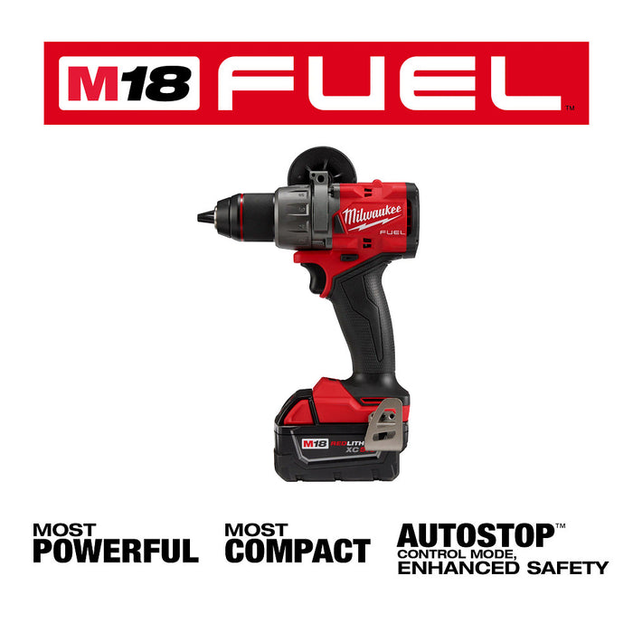 Milwaukee 3799-22 M18 FUEL 18V 2-Tool Cordless Li-Ion Combo Kit w/ AUTOSTOP