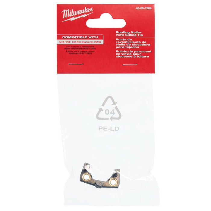 Milwaukee 48-08-2909 M18 FUEL 18V Coil Roofing Nailer Vinyl Siding Tip