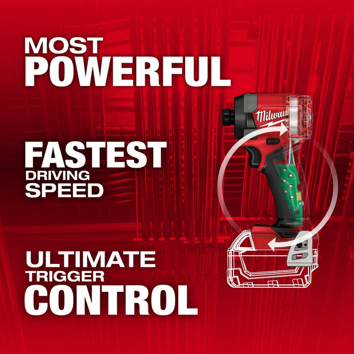 Milwaukee 48-11-1852ID M18 FUEL 18V 1/4" Impact Driver w/ 2-5AH Battery Pack
