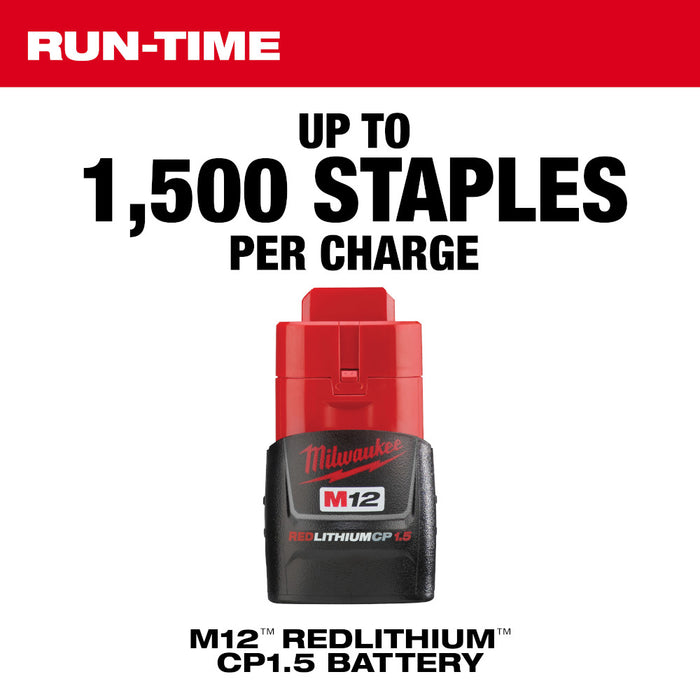 Milwaukee 48-11-2412STPR M12 12V REDLITHIUM XC Battery - 2 PK w/ Crown Stapler