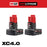Milwaukee 48-11-2442 M12 REDLITHIUM XC4.0 Battery 2-Pack