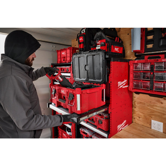 Milwaukee 48-21-8000 PACKOUT Modular Storage System Rack w/ Sliding Drawers