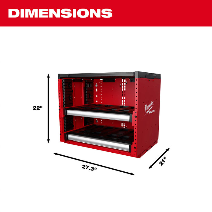 Milwaukee 48-21-8000 PACKOUT Modular Storage System Rack w/ Sliding Drawers