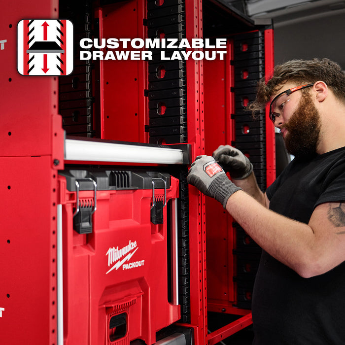 Milwaukee 48-21-8000 PACKOUT Modular Storage System Rack w/ Sliding Drawers