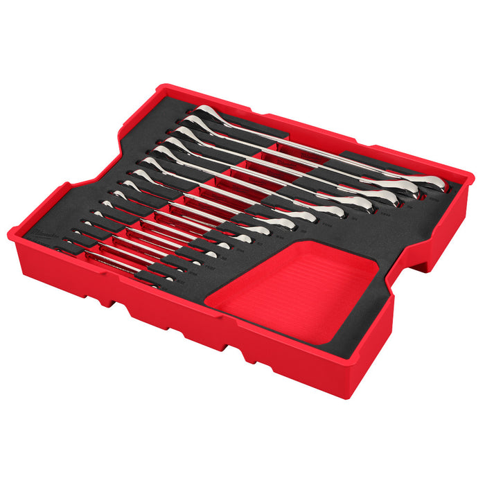 Milwaukee 48-22-0157 SAE Ratcheting Wrench Set w/ PACKOUT Storage Drawer - 15PC