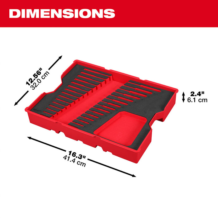 Milwaukee 48-22-0157 SAE Ratcheting Wrench Set w/ PACKOUT Storage Drawer - 15PC