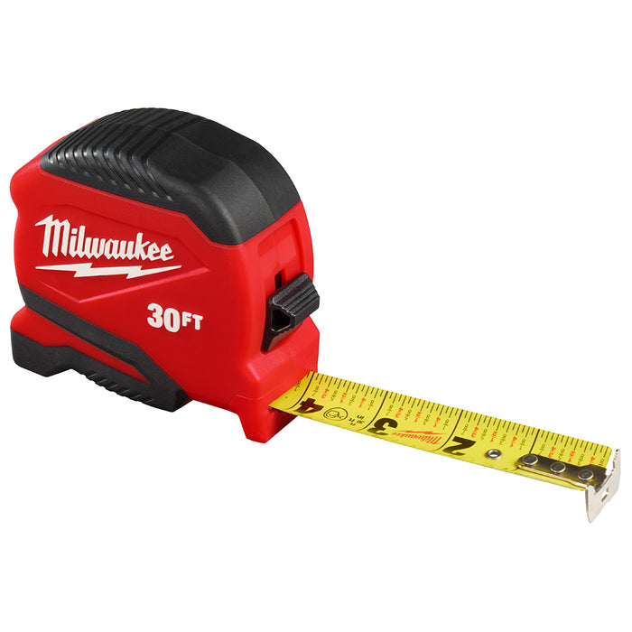 Milwaukee 48-22-1730 30' Compact Impact Resistant Tape Measure w/ Belt Clip